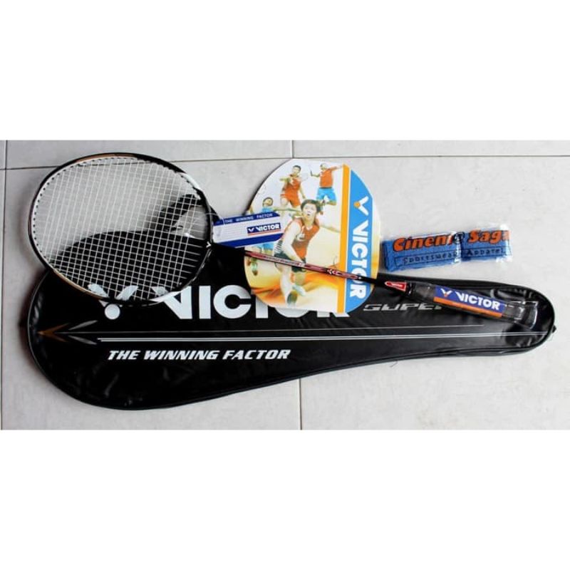 raket badminton Victor bersenar/raket bulutangkis