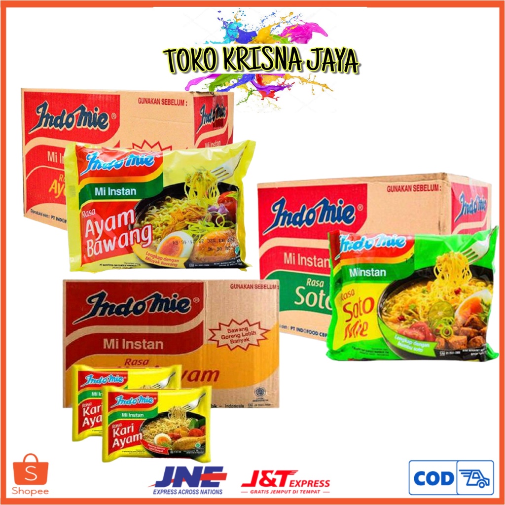 

1 DUS INDOMIE KUAH KARTON AYAM BAWANG | SOTO AYAM | KARI AYAM MIE INSTANT 1 KARTON ISI 40 PCS X 70GR