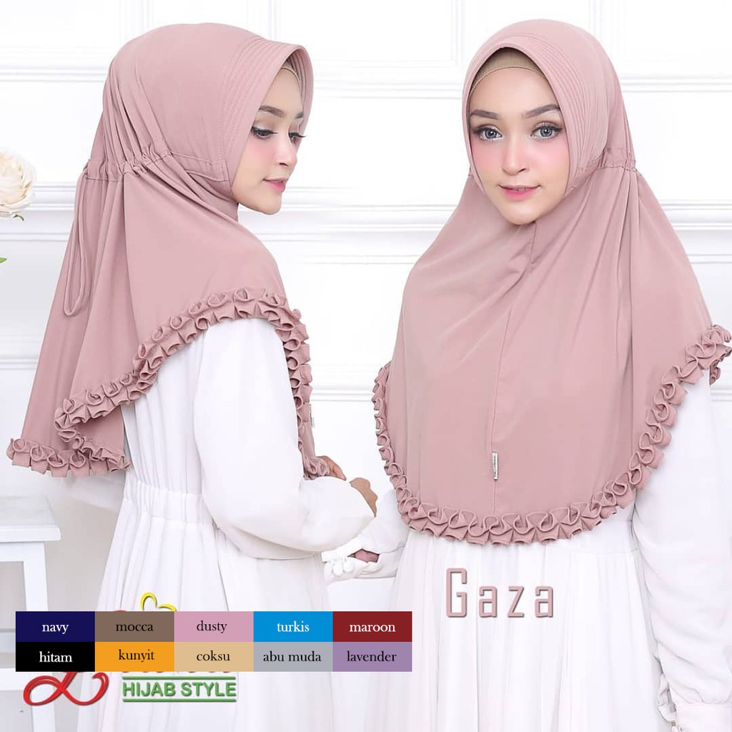 GROSIR hijab jilbab instan gaza rempel gotik promo jilbab style vanilla