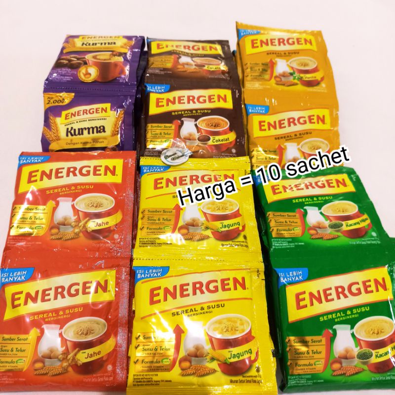 

ENERGEN 1 renceng (10 bks @ 34 gram)