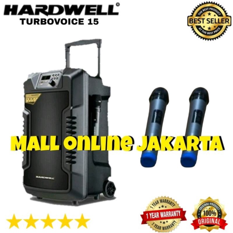 Speaker Aktif Portable 15 inch Hardwell Original meeting wireless bluetooth