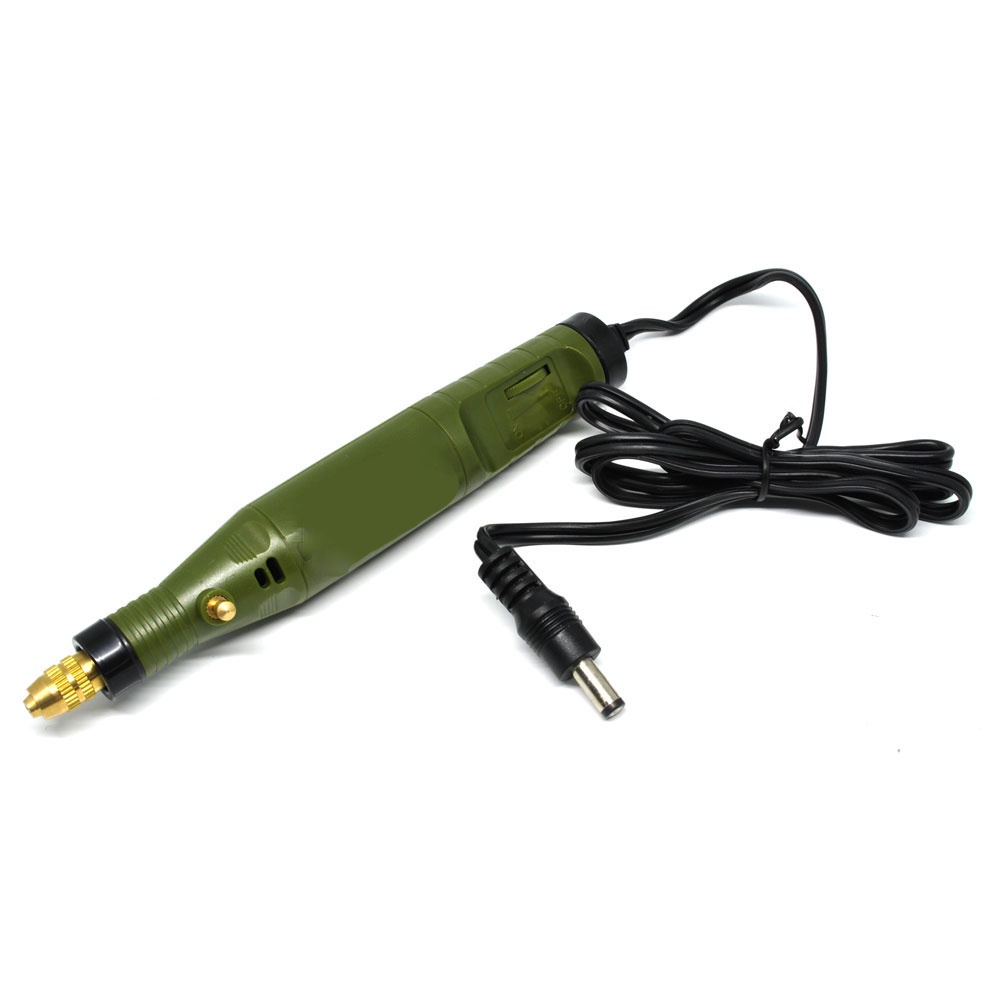 Gerinda Grinder Sets Pen Electric Mill Grindstone 18000RPM - S024-18V / Bor Listrik - Green