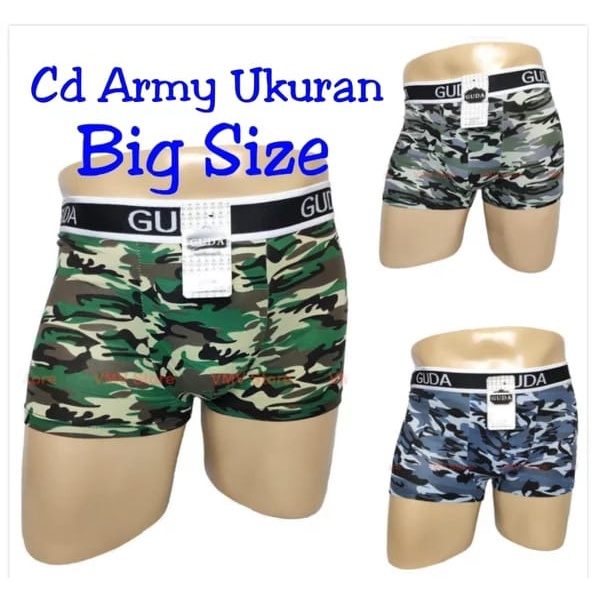 3 Pcs Celana Dalam Boxer Pria / Celana Dalam Boxer Pria Dewasa / Boxer Pria motif Army Sport