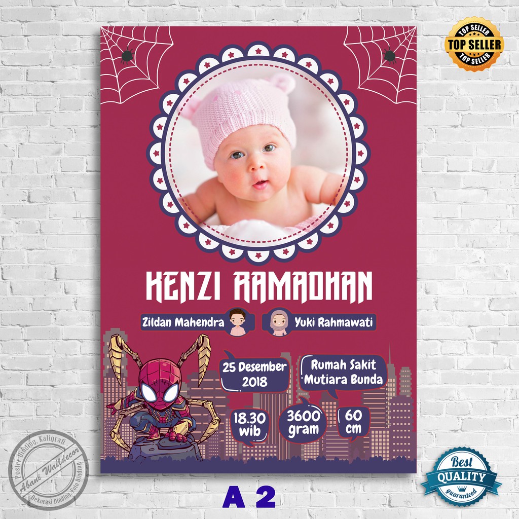 Abani Store Custom Biodata Bayi Edit Foto Kelahiran Anak Bio Baby Desain Menarik Soft File Saja-2