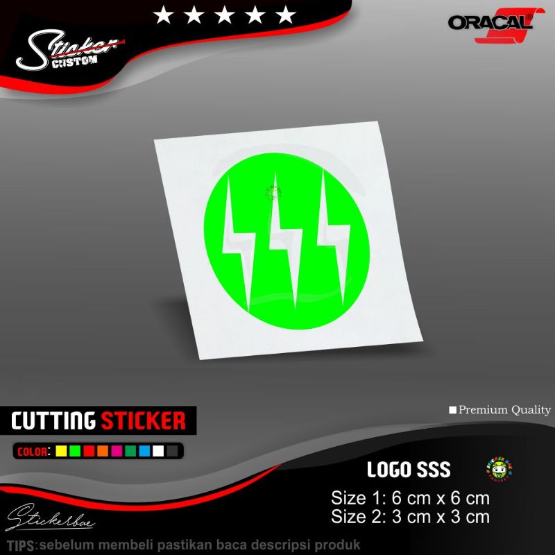 stiker sss logo cutting sticker 1pcs