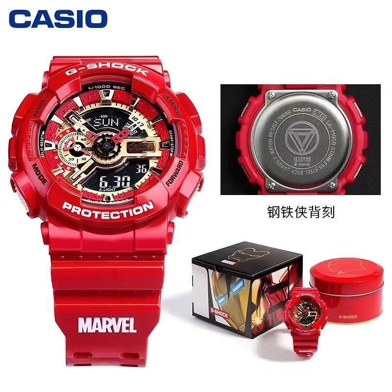 Jam Tangan Pria G-SHOCK GA110 DW5600 Waterproof Marvel Watch Avenger League Watch Men's Watches