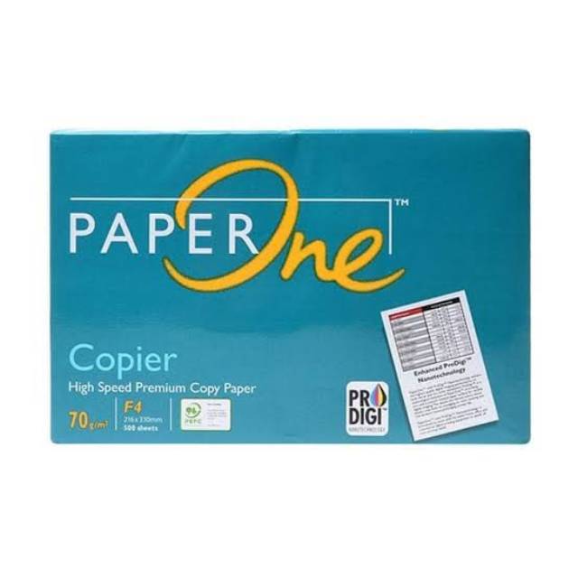 

Kertas HVS Paper One F4 70 gram 1 rim 500 lembar