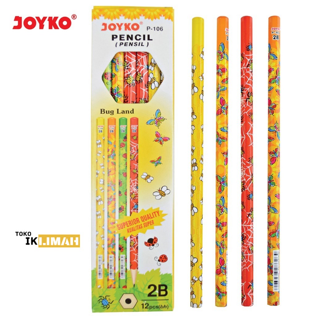 

Pensil 2B JOYKO P-106 Bug Land / Pencil P106 / Pinsil