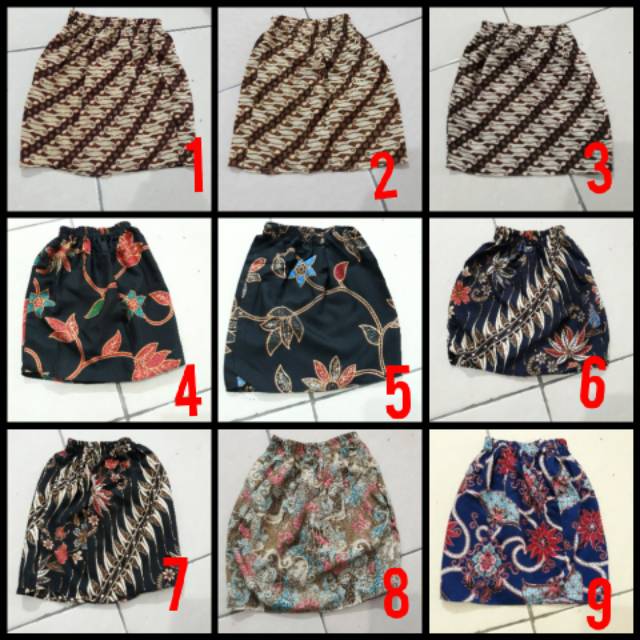 Rok batik anak bahan FOIL EMAS pinggang karet REAL PIC termurah produksi sendiri KeroncongBusana