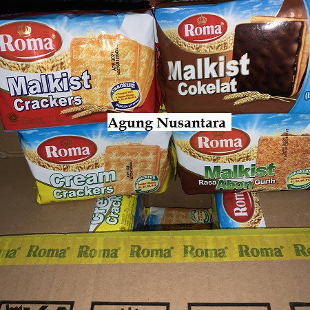 

Roma Malkist 135 gr Rasa Cream Crackers, Cracker , Coklat dan Abon