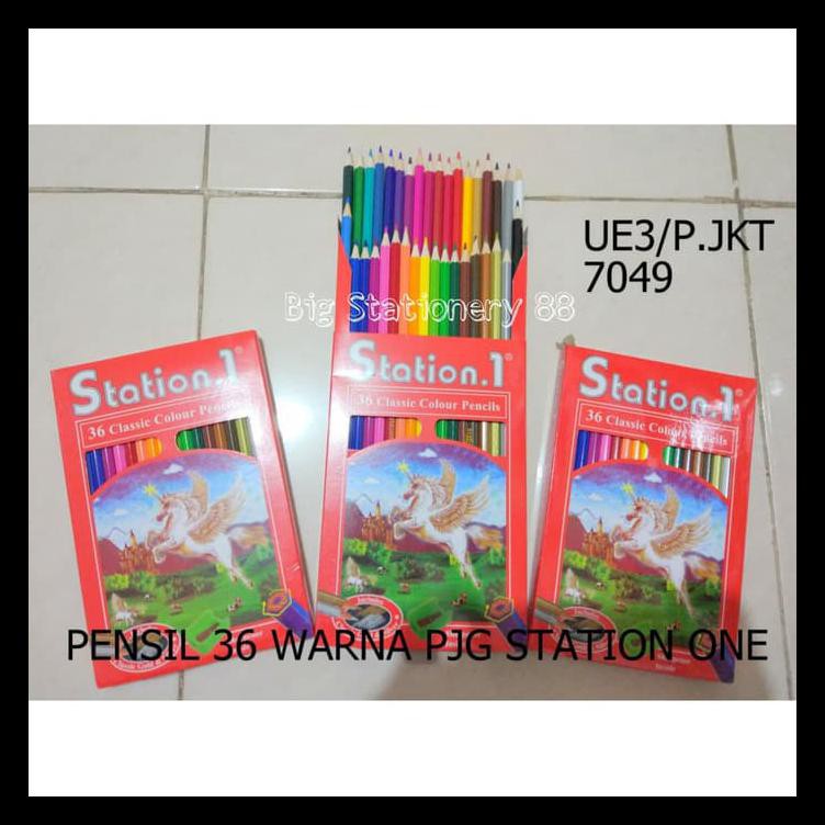 

Pensil 36 Warna Station One Panjang Bermutu