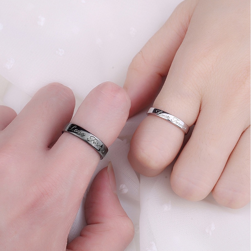 2pcs / Set Cincin Model Terbuka Bahan Sterling Silver 925 Desain Geometri / Matahari / Bulan Untuk Pria / Wanita