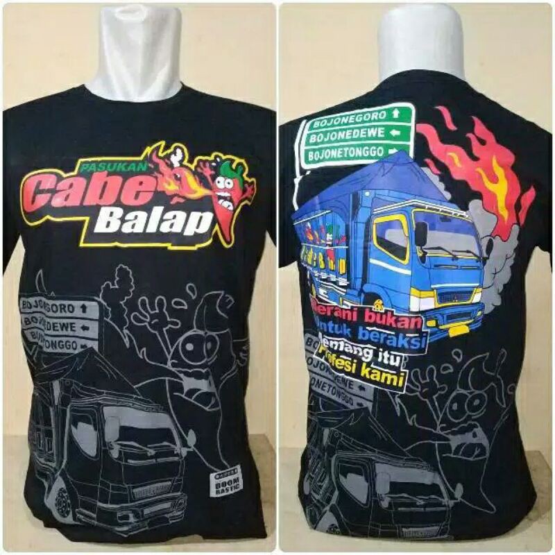 Kaos Driver Truck Kata Kata Cabe Balap Indonesia