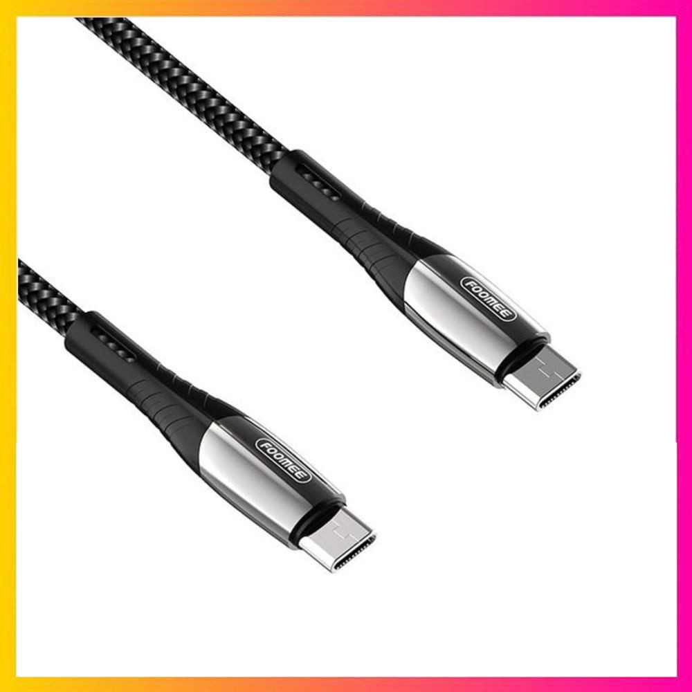 IndieShopia - Kabel Data FOOMEE DR12 PD60W 120cm Type-C to Type C QC 3.0 Fast Charging