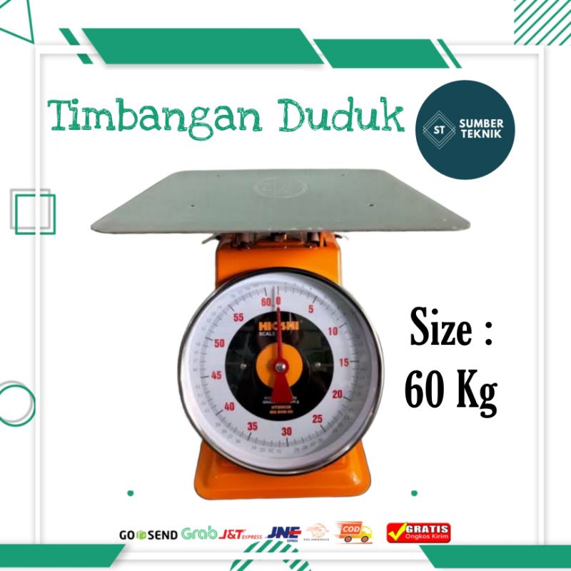 Timbangan Duduk Jarum 60 Kg HIOSHI / Timbangan Manual 60 Kg