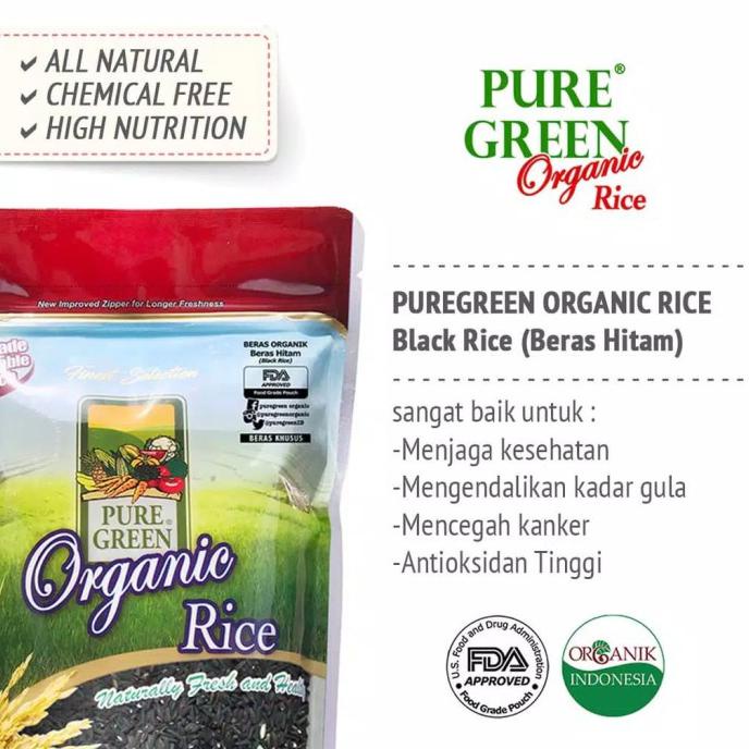 

Promo Awal tahun Puregreen Organic Rice Beras Organik Beras Hitam (Black Rice) 1 kg Promo Awal tahun