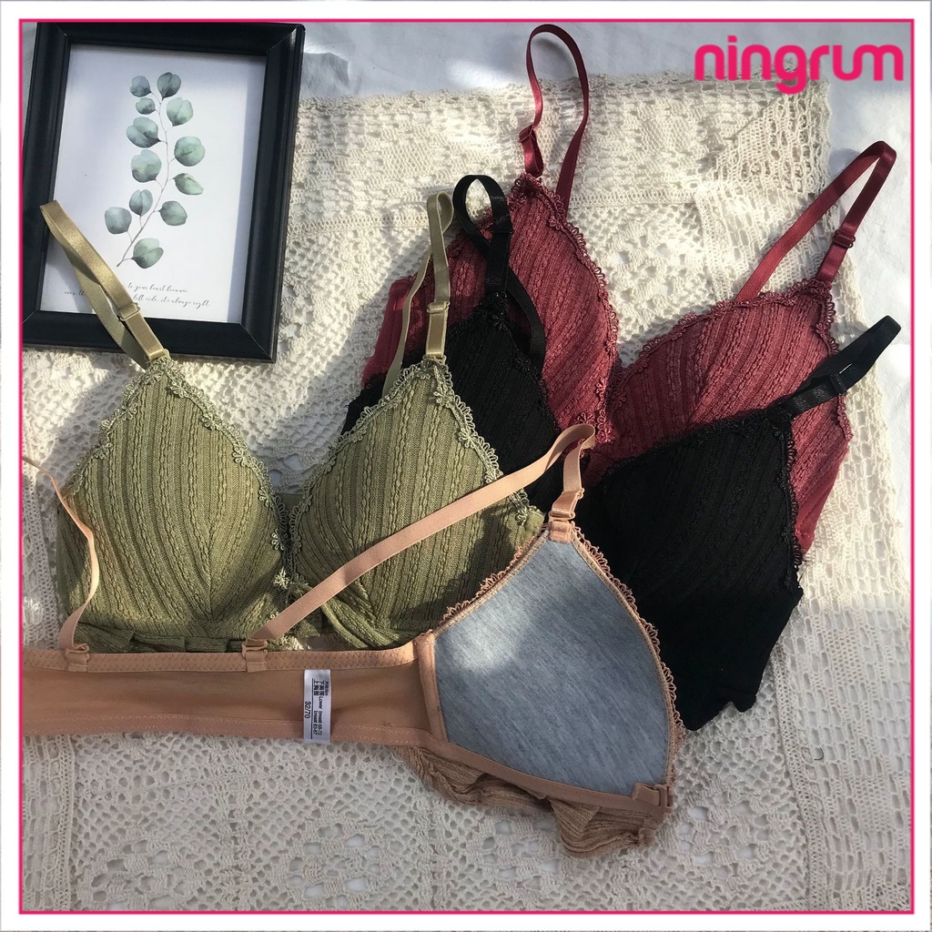 Ningrum Pakaian Dalam Bra Wanita BH Wanita BH Push up pengait depan push up bra lace import - 2024