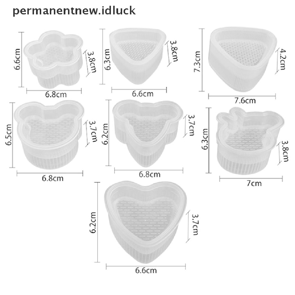 1 / 7pcs Cetakan Mesin Bento Sushi Bola Nasi Untuk Aksesoris Dapur