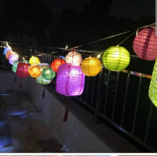 Lampu Lampion Kertas Lonjong Dekorasi Lampion Imlek Murah Sincia