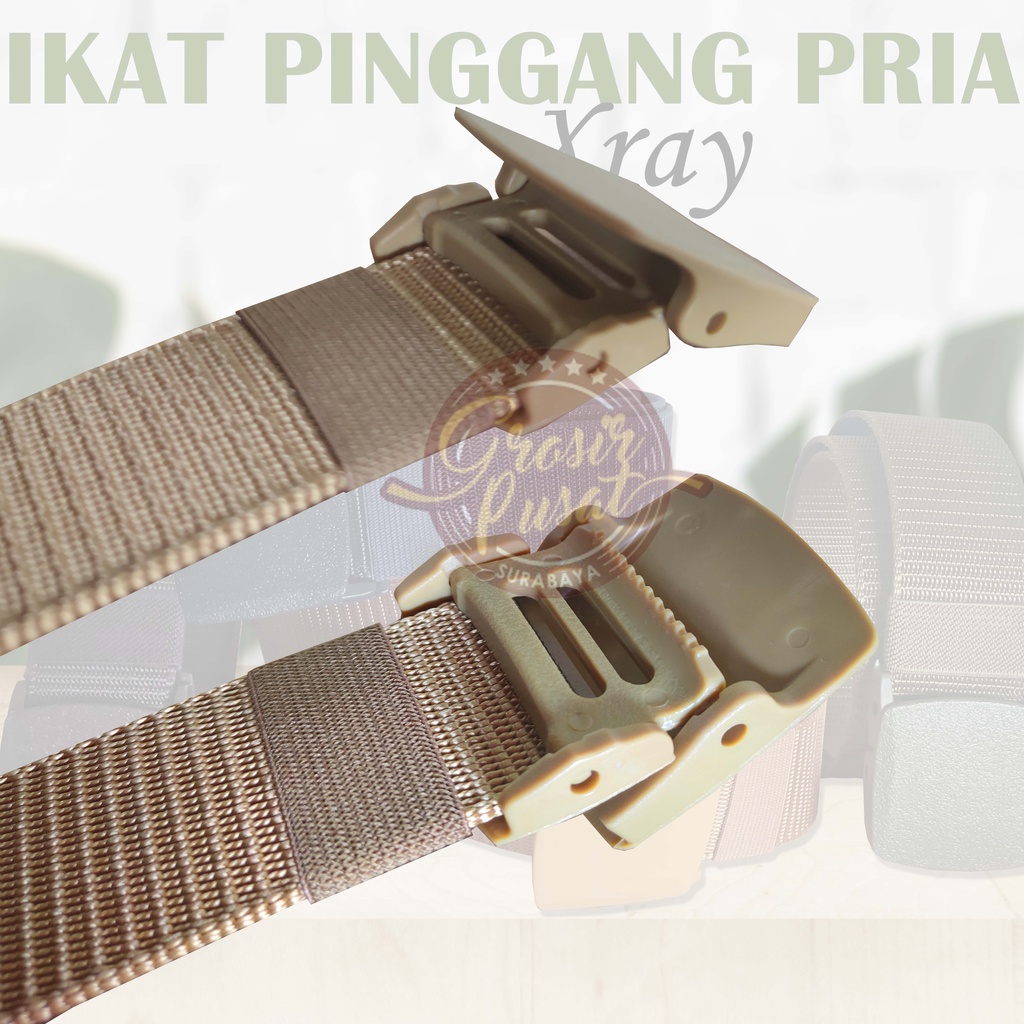 sabuk Ikat Pinggang Pria Anti X Ray Plastik Canvas Non Metal Automatic