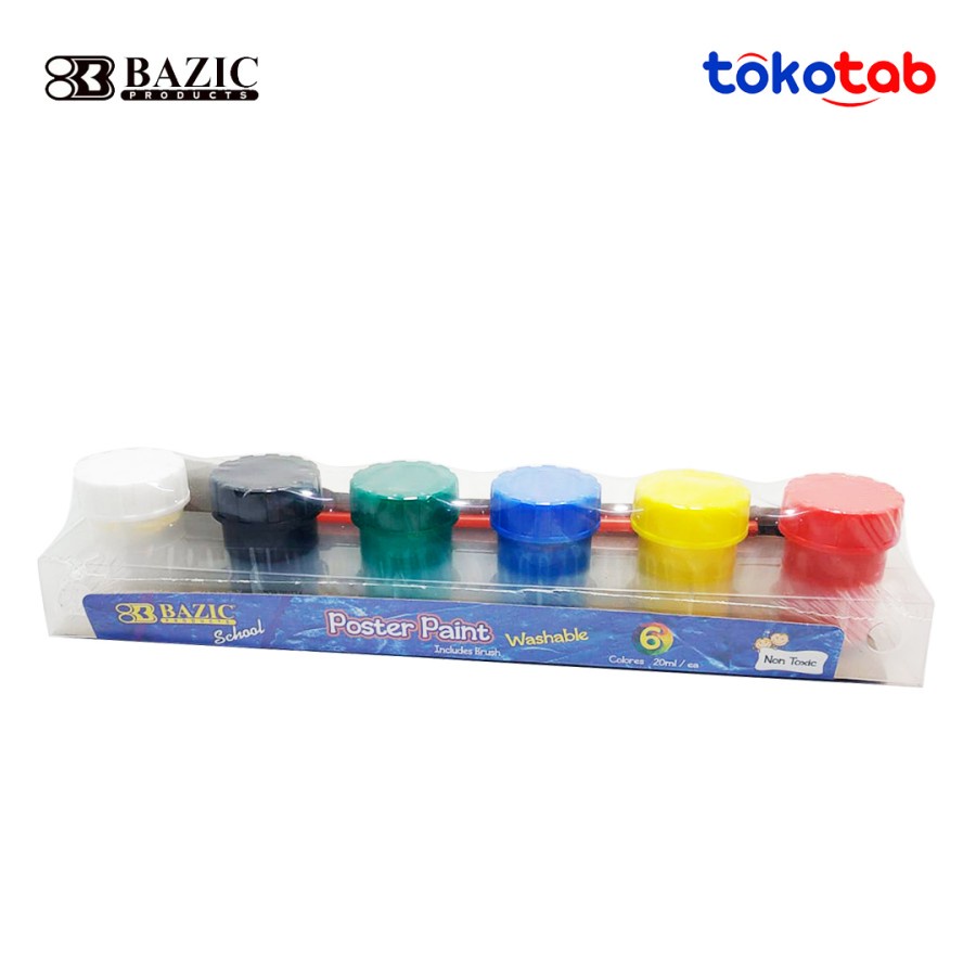 

Bazic Poster Paint 6 Colors with Brush - Cat Poster