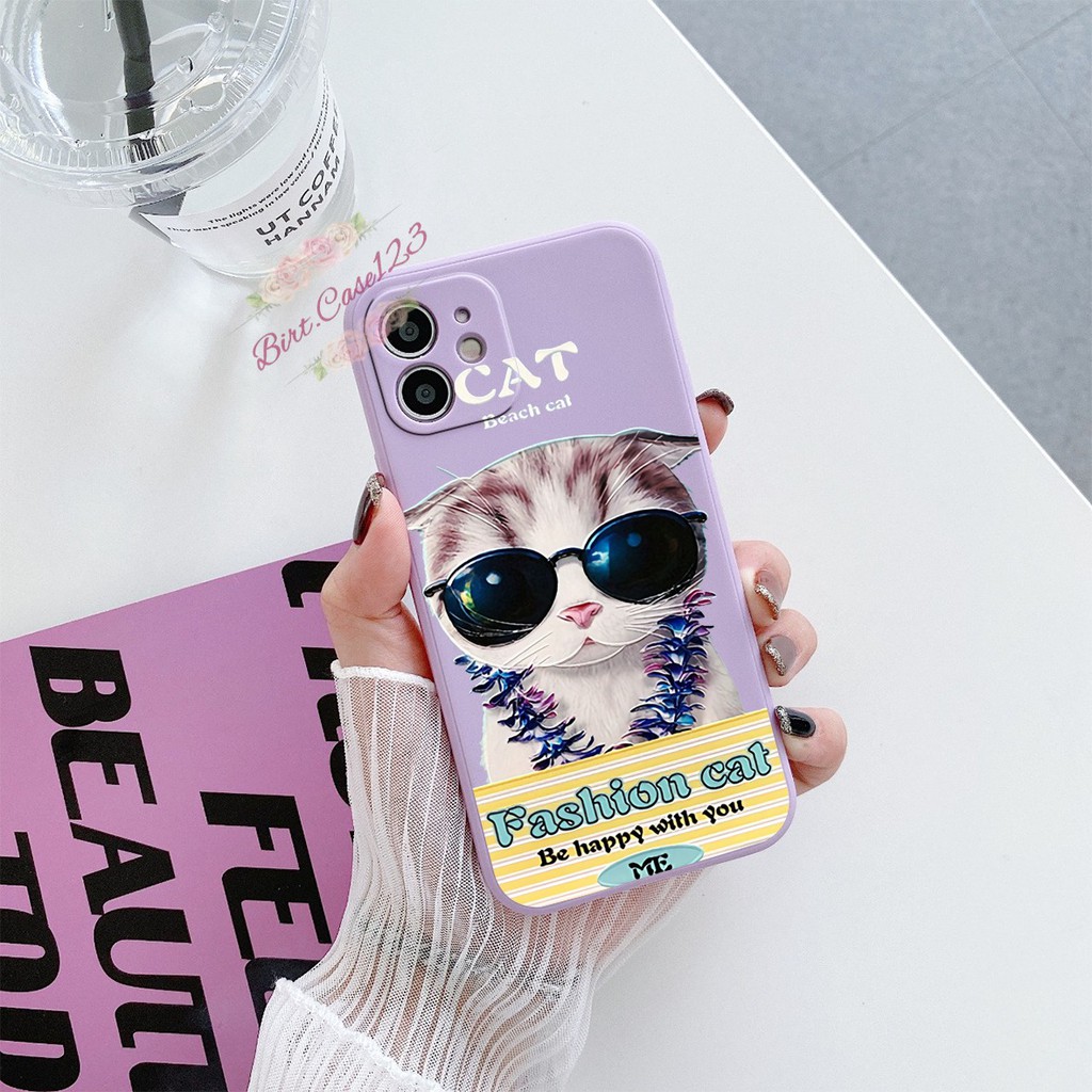 CASE CASING SOFTCASE SILIKON MACARON PELINDUNG KAMERA CAT CUTE OPPO VIVO SAMSUNG XIAOMI REALME IPHONE ALL TYPE BC6029