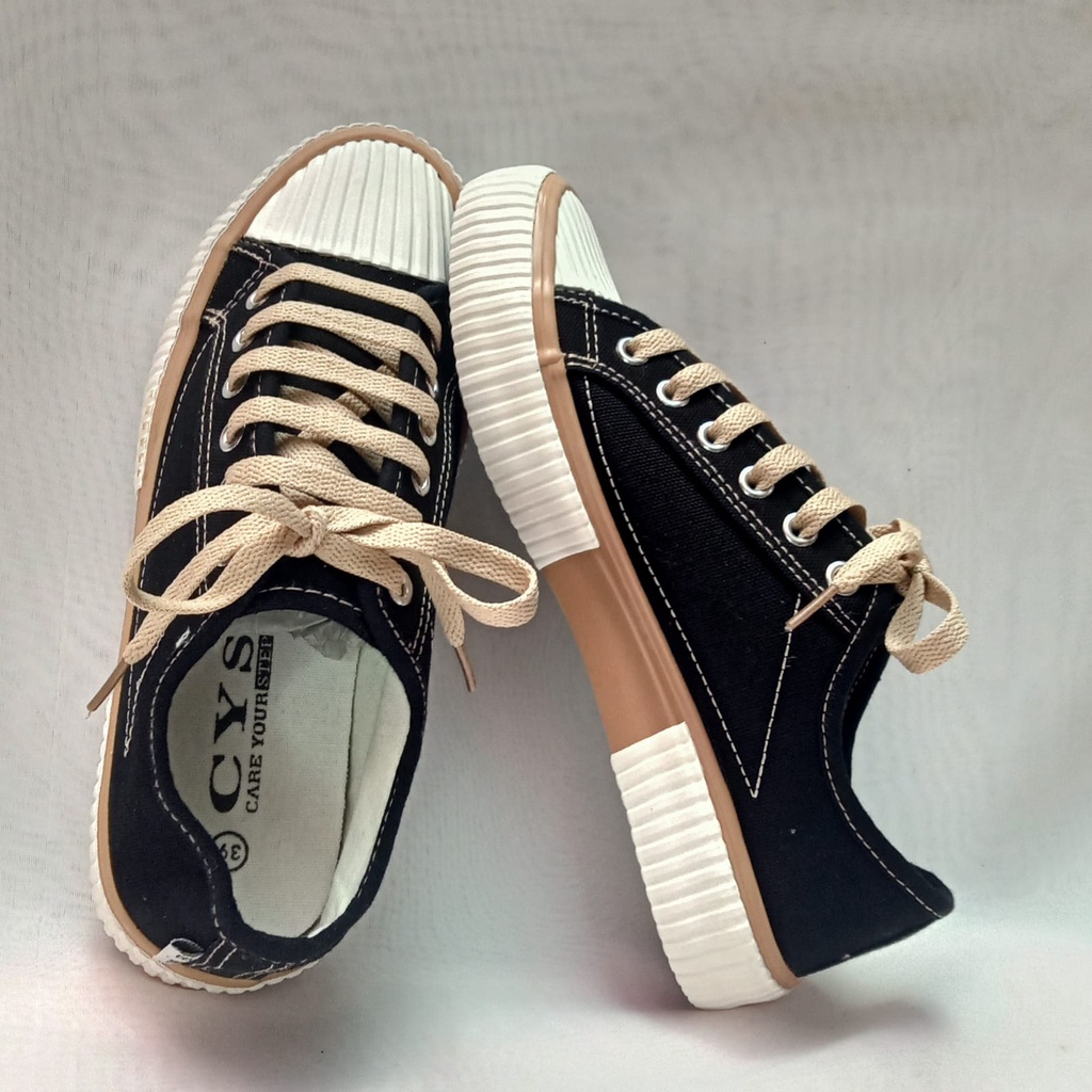 AND / sepatu sepatu wanita import fashion terlaris sepatu canvas wanita import / Sepatu Sneakers Tali Wanita Import Korea - Sepatu Import Sneakers Wanita / Sepatu Sneakers canvas Tali wanita Helio Korean Style Import New Outxide / SPT-09