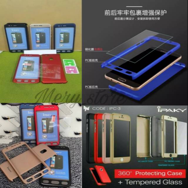 Casing Case 360 plus Tampered glass Samsung J5 Pro