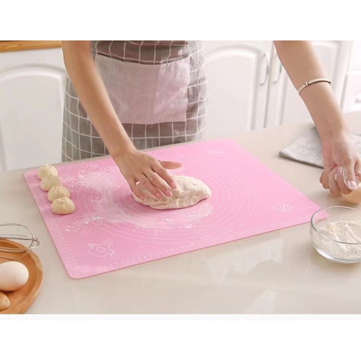 Alas Adonan Kue Silikon Kue Roti Silikon Silicone Baking Mat Sheet Rolling Tatakan