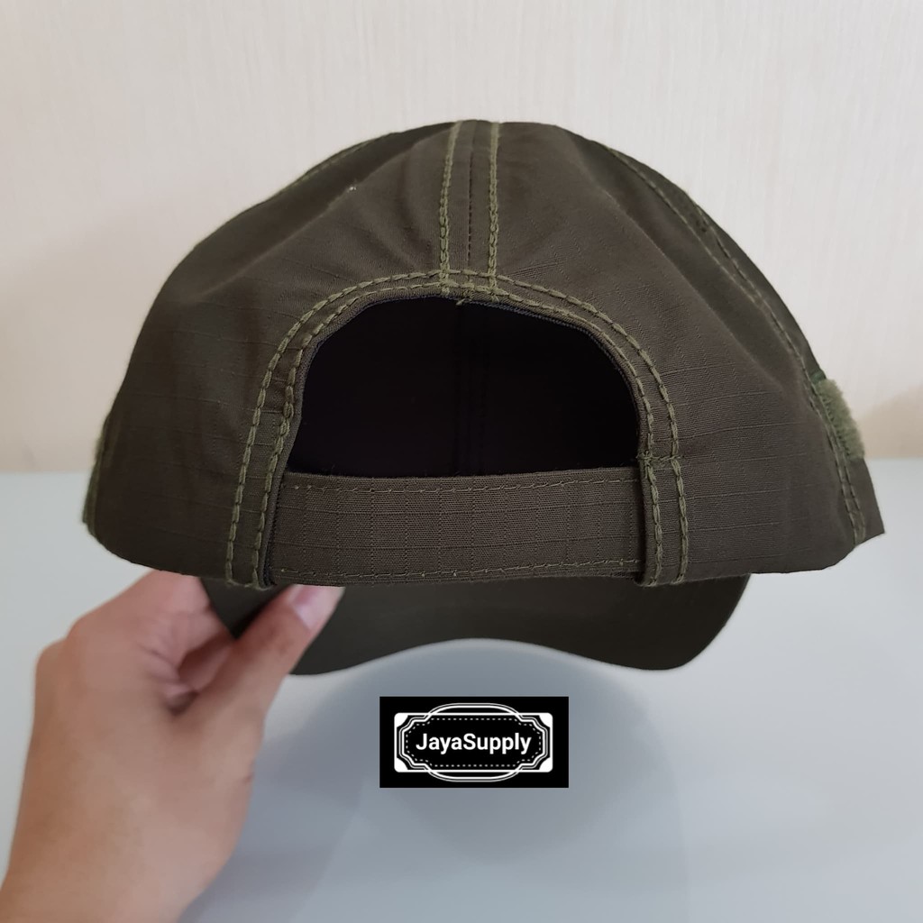 Topi Velcro HIJAU ARMY Tactical Combat Hat Militer Outdoor Rimba PDL
