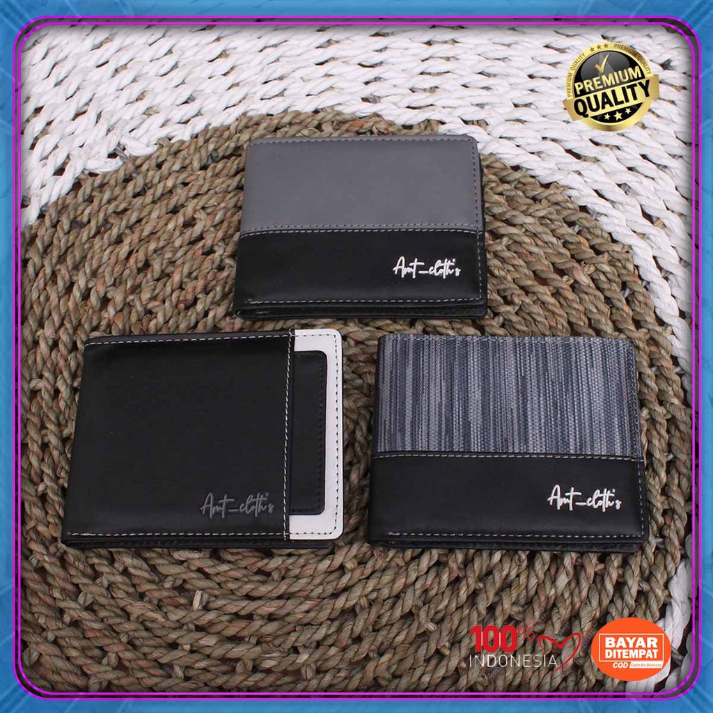 Best seller DOMPET KULIT PRIA pendek distro fashionable KULIT sintetik AMT