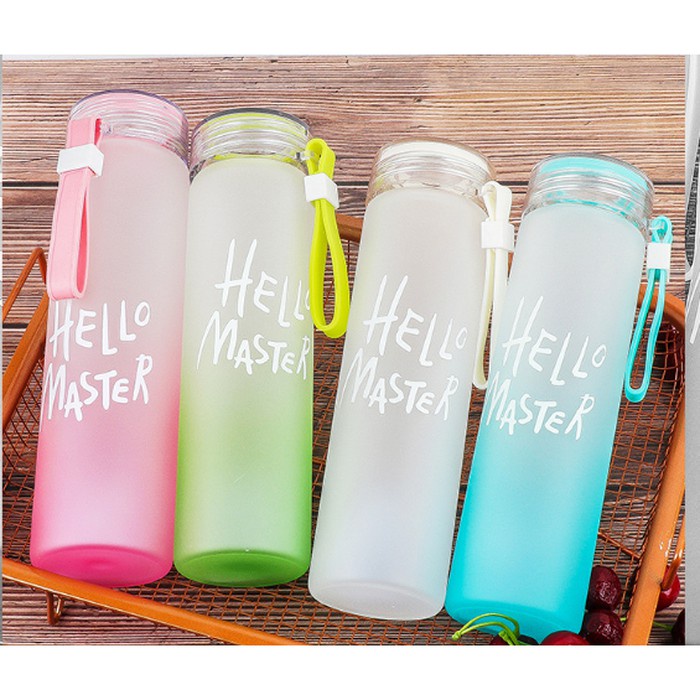 Termos Tumbler Kaca Botol Minum Kaca Tempat Botol Minum Hello Master Unik Travelling Botol Kaca Tebal Botol Minum Viral