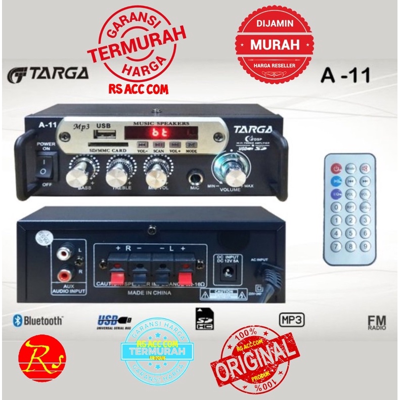 Jual Amplifier Karaoke Targa A11 Ampli Bluetooth Usb Garansi Resmi