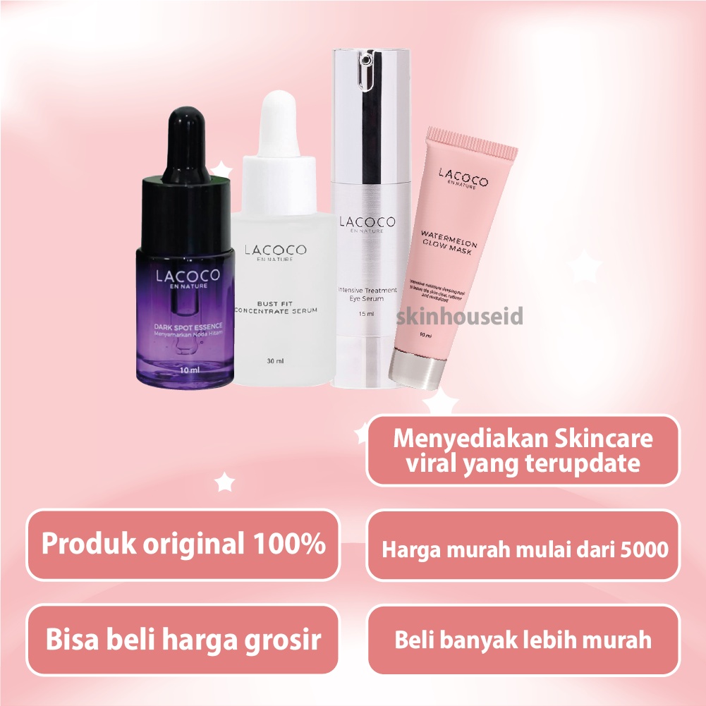 Skinhouseid Lacoco Darkspot Essence Eye Serum Watermelon Glow Mask Bust Fit Concentrate Original BPOM