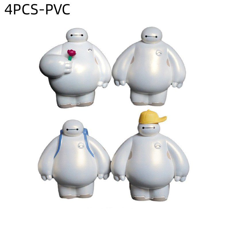 Big Hero 6 Baymax PVC Car Decoration Figure Robot Cartoon Decoration Toy Blind Box