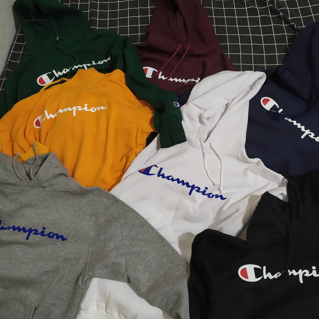 (COD) HOODIE CHAMPION ORIGINAL SCRIPT FULL TAG LABEL UNISEX  - CHAMPION HOODIE SCRIPT JAKET CHAMPION