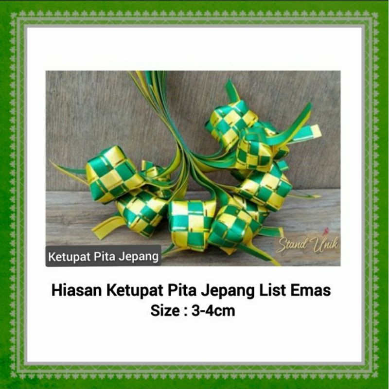

Hiasan ketupat pita jepang List Emas
