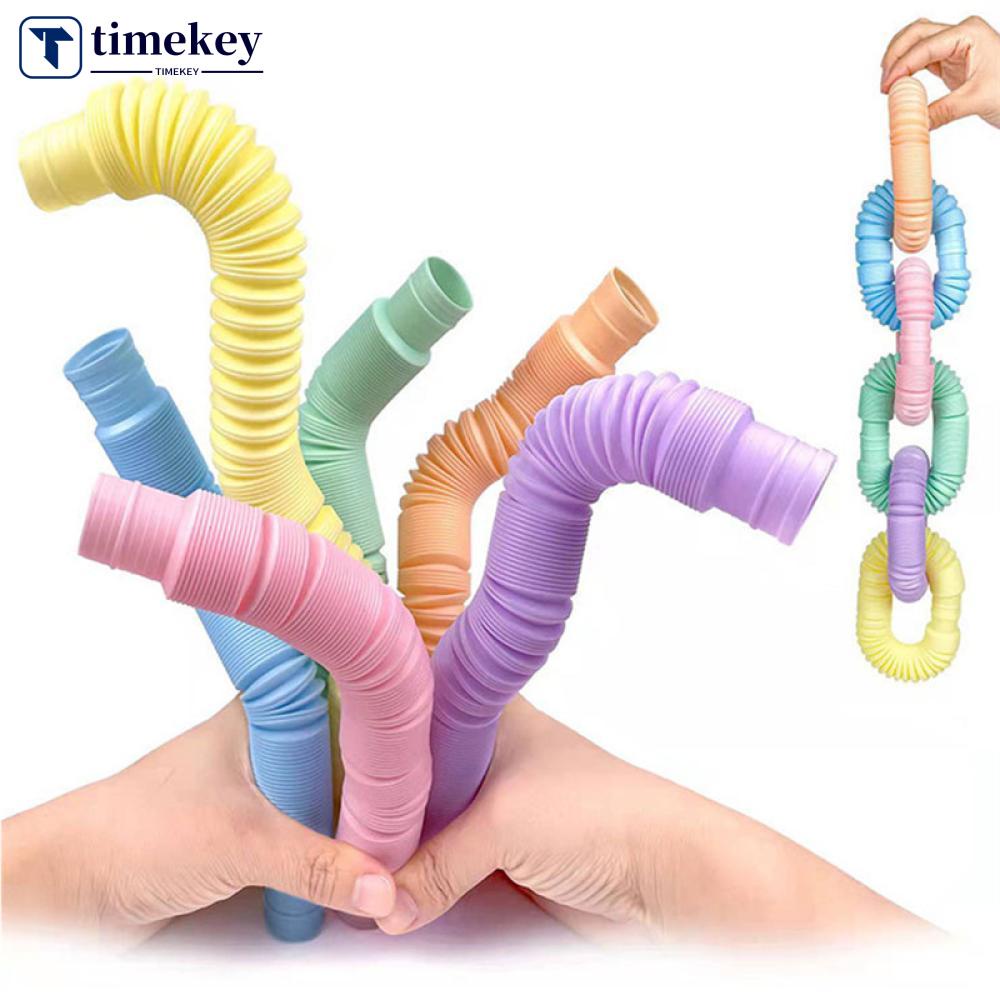 Timekey Mainan Squishy Bentuk Tabung Bahan Plastik Untuk Penghilang Stresshadiah Anak T3Y8