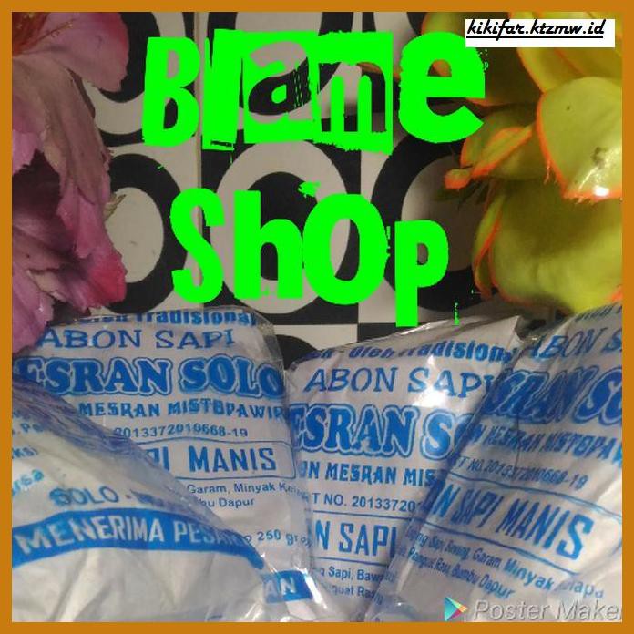 

GNIREKDOOF- ABON SAPI MANIS 250 GR MESRAN SOLO ASLI SEKARANG HADIR DI KOTA BEKASI -ORIGINAL.