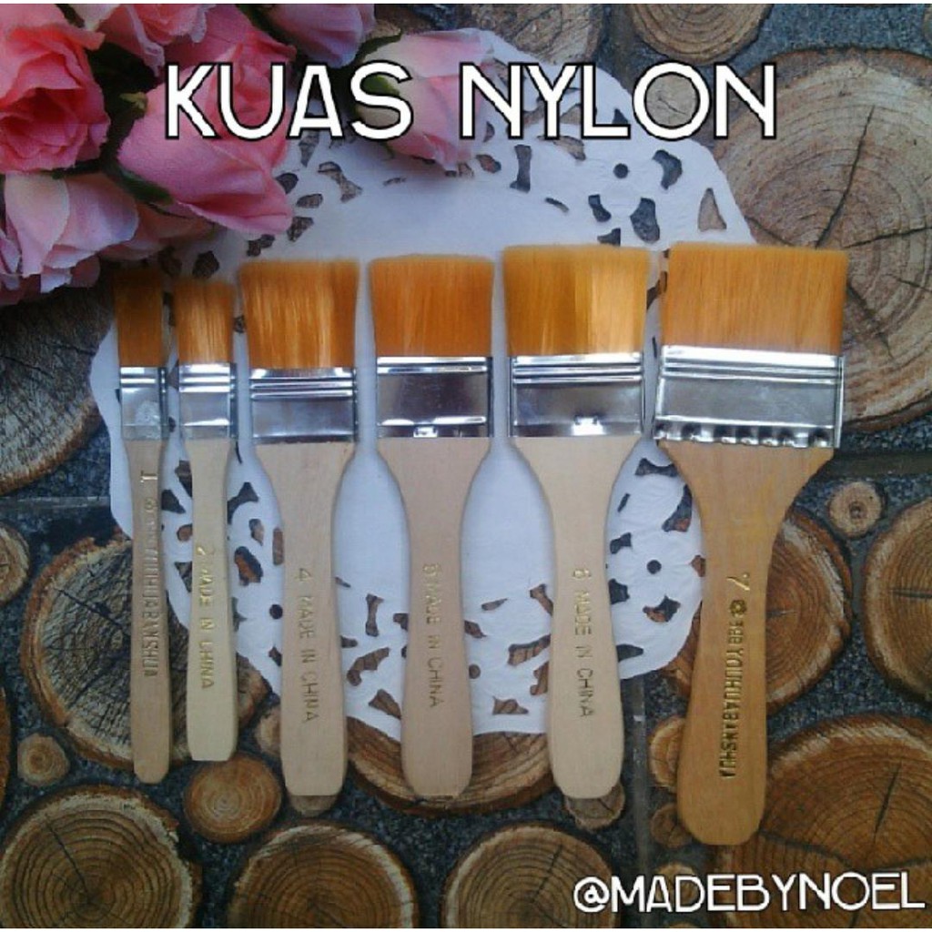 

MURAH/KUAS NYLON/KUAS NYLON DECOUPAGE/KUAS NYLON GAGANG KAYU/KUAS CAT ACRILIC/KUAS MURAH