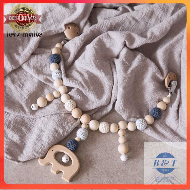 Mainan anak bayi perangsang kognitif anak bentuk bola dan gajah baby teether elephant rattle beads