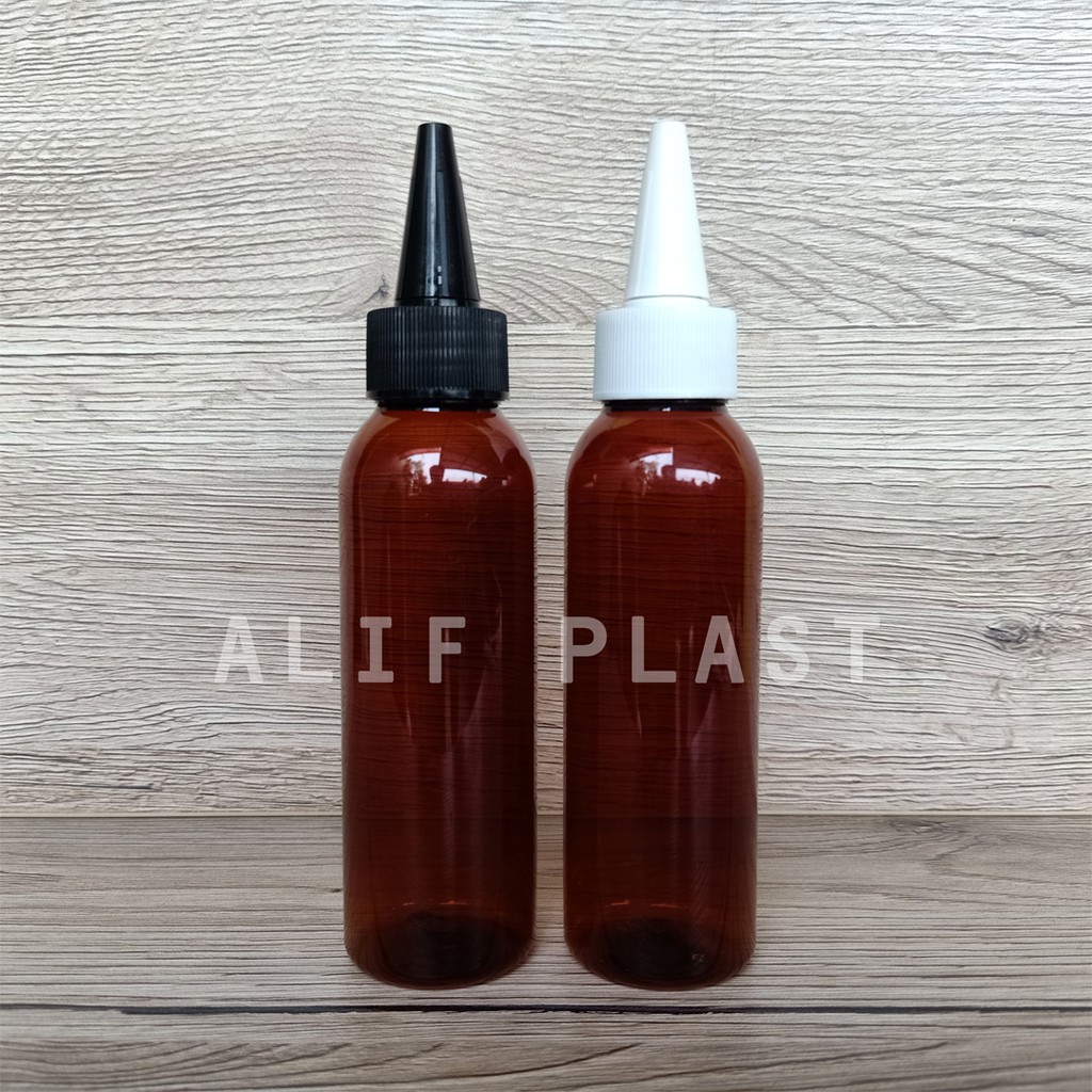 BOTOL PET 100 ML COKLAT TUTUP LANCIP