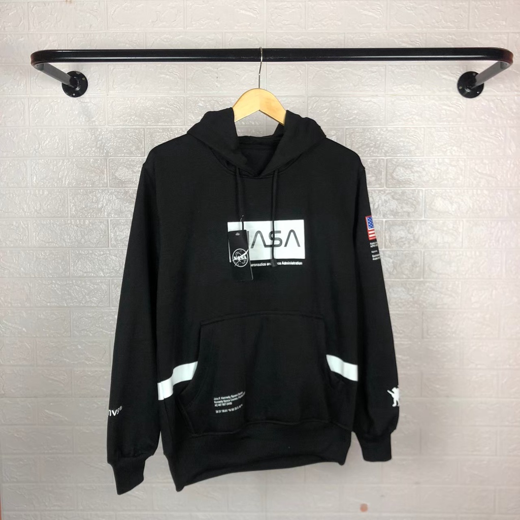 Sweater Hoodie NASA Aape H&amp;M Premium Quality Fleece Tebal / Jaket NASA H&amp;M Terlaris