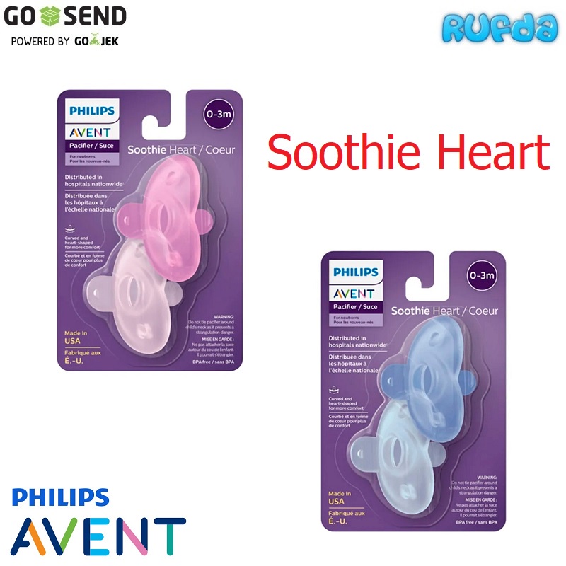 Philips Avent Heart Soothie Pacifier Empeng Bayi Standard Rumah Sakit