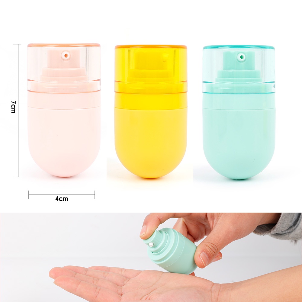 15ml Wadah Travel Kosong Squeeze Lotion Bottle Mini Macaron Lotion Bottle ABS Vakum Isi Ulang Portable