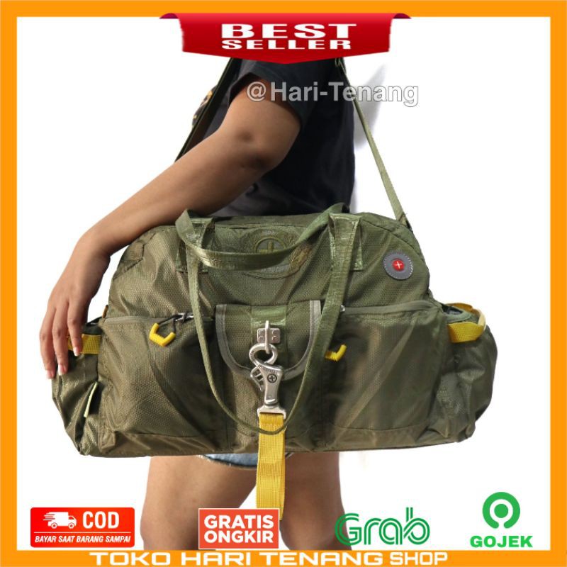 TAS TRAVEL TOUGH HIJAU TAS SELEMPANG IMPORT