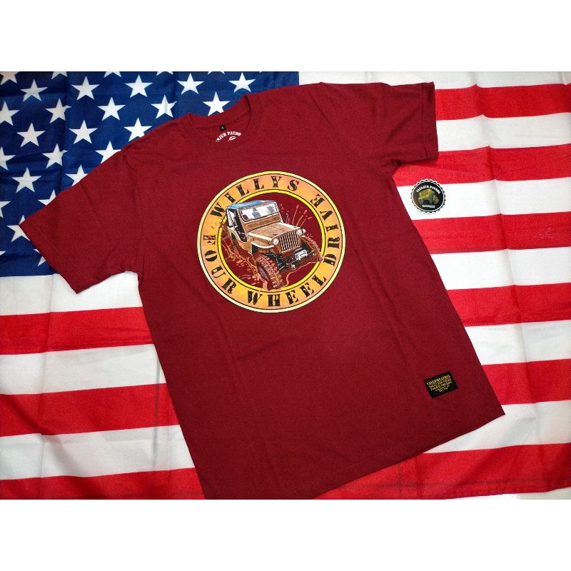 Kaos Jeep Willys Kaos Off Road Kaos Jeep Original Kaos Distro T- Shirt Jeep