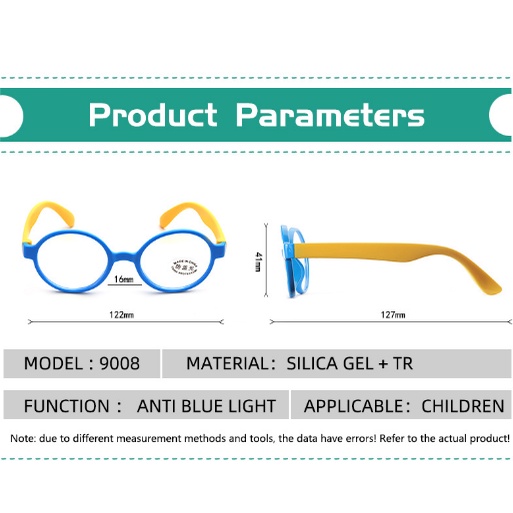 Ready Stock Kacamata Anak Model Bulat Lensa Antiradiasi Bluerey Komputer/HP