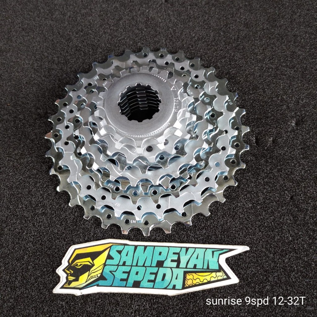 SUNRISE Sprocket 9speed 12-32T 9sp Gir Belakang Sepeda MTB Federal Gir Tumpuk 9