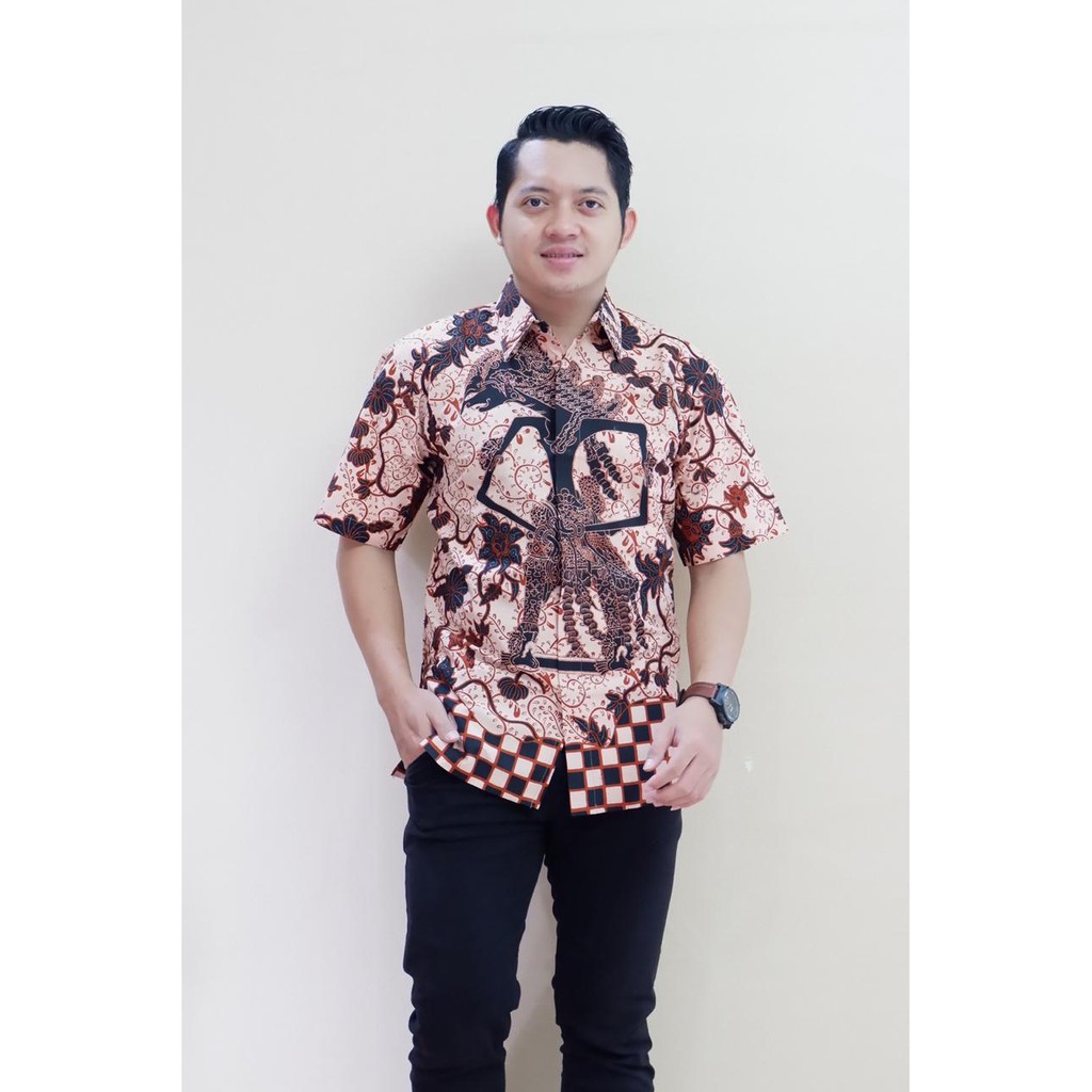 12 MOTIF BATIK PRIA TERBARU S M L XL XXL MBAJU kemeja BSO OFFICIAL ORIGINAL  PENDEK PREMIUM